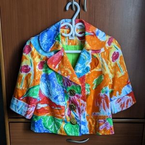 Nygard Collection colourful cropped blazer